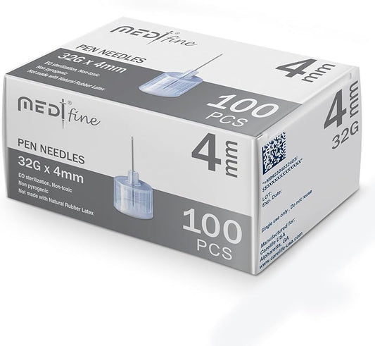 MedtFine Insulin Pen Needles 32G 4mm